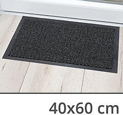 Doormat szennyfogó szőnyeg (40x60 cm) fekete színű lábtörlő (Gumis Fekete szőnyeg 40x60)