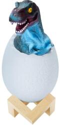 ZOLA Éjszakai lámpa, Zola®, Alozaur tojásmodellben, LED RGB, műanyag és fa, 20, 5x9, 5 cm, kék (ZK11223QWS94ALOZAUR)