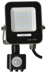 Proiector LED cu senzor de miscare Hoff FLD, 10W, 1000lm, lumina rece 6500K, IP65 (1064563)