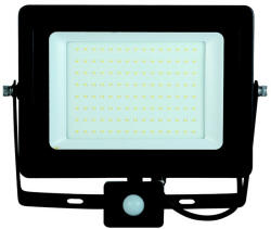 Proiector LED cu senzor de miscare Hoff 100W, lumina rece, IP65 (1053801)