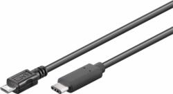 PremiumCord KU31CB1BK USB-C apa - MicroUSB-B apa 2.0 Adat és töltő kábel - Fekete (1m) (KU31CB1BK)