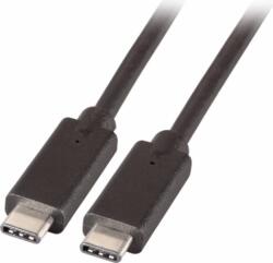 M-CAB 7001334 USB-C apa - USB-C apa 4.0 Adat és töltő kábel - Fekete (0.8m) (7001334)