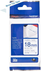 Brother Tape TZeFA4B 18mm Blue on White background Thermo sticky 3M (TZEFA4)