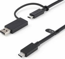 StarTech USBCCADP USB-A / USB-C apa - USB-C apa 3.2 Töltőkábel - Fekete (1m) (USBCCADP)