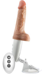 Blush Novelties Dr. Skin Silicone Dr. Hammer 7 Inch Thrusting Dildo with Handle Beige Vibrator