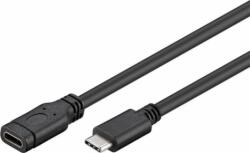 PremiumCord KU31MF2 USB-C apa - USB-C anya 3.2 Gen 1 Hosszabbító kábel - Fekete (2m) (KU31MF2)