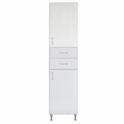 Leziter Bianca Plus 45 magas szekrény 2 ajtóval, 2 fiókkal, magasfényű fehér színben, jobbos - mall