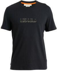 Icebreaker Men Merino Central Classic SS Tee Nature Touring Club férfi funkcionális póló L / fekete