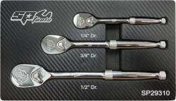 SP Tools Crowa racsnis kulcs készlet 3 db-os 90 fogas 1/2"-3/8"-1/4" - SP Tools (SP29310)