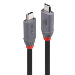 Lindy Cablu Lindy 0.8m USB4 Type C 40Gbps Anth (LY-36956)