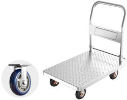  Acél raktárkocsi, kézikocsi 73x48cm, 240kg teherbírás (SP-73x48)