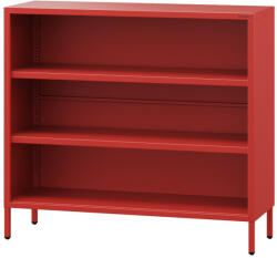 JAN NOWAK LUCA, Alacsony polcos szekrény , 1000 x 900 x 350 mm, piros