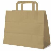 WIMEX Pungă de hârtie maro 32+16 x 27 cm [250 buc]
