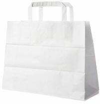 WIMEX Pungă de hârtie albă 32+16 x 27 cm [50 buc]