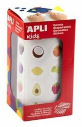 APLI Fejlesztő matricák, 20mm, gyümölcs, APLI Kids "Stickers", vegyes minták, 900 etikett/tekercs (LCA19714) - jatekotthon