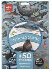 APLI Matrica, újra felhasználható, 50 db, APLI Kids "Stickers", tengeri állatok (LCA19428) - jatekotthon