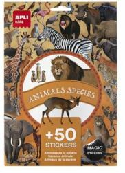 APLI Matrica, újra felhasználható, 50 db, APLI Kids "Stickers", szavanna állatai (LCA19427) - jatekotthon