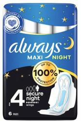 Always Maxi Secure Night Szárnyas Egészségügyi Betét, 4-es Méret X6