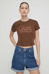 Guess Originals t-shirt női, barna - barna S - answear - 14 990 Ft