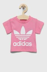 Adidas gyerek pamut póló rózsaszín - rózsaszín 62