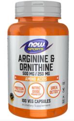 NOW Arginine & Ornithine 500/250 mg (100 veg kapszula) - Aminosav keverék 100 kapszula
