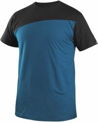 CXS Férfi póló CXS OLSEN - Ocelově modrá / černá | XL (1610-404-436-95)