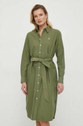 Ralph Lauren pamut ruha zöld, mini, egyenes - zöld 34