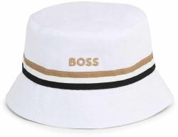 Boss kifordítható gyerek pamut kalap fehér, pamut - fehér 40