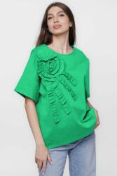 SHOPIKA Bluza cu aplicatie boboc din jerseu verde Verde Talie unica