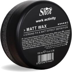 Shot - MATT WAX pentru par - usor modelabila, fixaj decis, efect mat 100 ml (SHWA126)