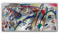 COLORAY. HU Üvegkép Kandinsky absztrakció 100x50 cm