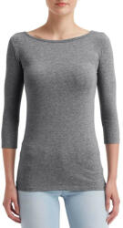 Anvil ANL2455 3/4 ujjú streccs Női póló Anvil, Heather Graphite-2XL (anl2455hgp-2xl)