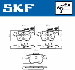 SKF set placute frana, frana disc SKF VKBP 81041 E