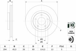 Bosch Disc frana BOSCH 0 986 479 745 (0 986 479 745) - automobilus