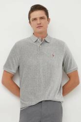 Ralph Lauren poló szürke, férfi, melange - szürke XXL