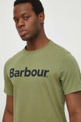 Barbour pamut póló zöld, nyomott mintás - zöld XL - answear - 21 990 Ft