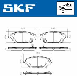 SKF set placute frana, frana disc SKF VKBP 80341 A (VKBP 80341 A)