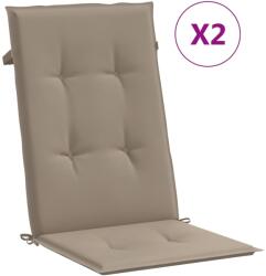 vidaXL Perne scaun de grădină, 2 buc. , gri taupe, 120x50x3 cm (47540) - comfy