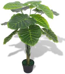 vidaXL Plantă artificială Taro cu ghiveci, 70 cm, verde (244432)