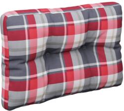 vidaXL Pernă pentru canapea din paleți, roșu carouri, 60 x 40 x 12 cm (314446)