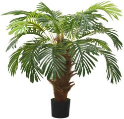 vidaXL Plantă artificială palmier cycas cu ghiveci, verde, 90 cm (336306)
