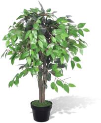 vidaXL Ficus artificial cu aspect natural și ghiveci, 90 cm (241359)