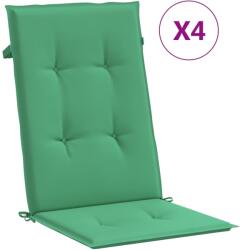 vidaXL Perne scaun de grădină, 4 buc, verde, 120x50x3 cm (43186)