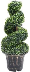 vidaXL Plantă artificială de cimișir cu ghiveci, verde, 89 cm, spirală (336506)
