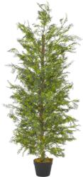 vidaXL Plantă artificială chiparos cu ghiveci, verde, 150 cm (280176)