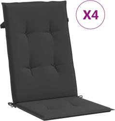vidaXL Perne scaun de grădină, 4 buc. , negru, 120x50x3 cm (47539) - comfy
