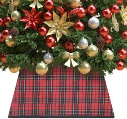 vidaXL Fustă brad de Crăciun, roșu și negru, 48x48x25 cm (331306) - comfy