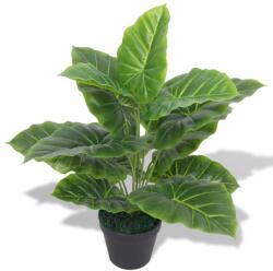vidaXL Plantă artificială Taro cu ghiveci, 45 cm, verde (244431)
