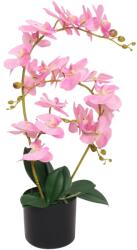 vidaXL Plantă artificială orhidee cu ghiveci, 65 cm, roz (244424)