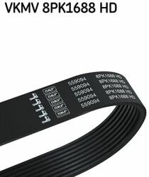 SKF Curea transmisie cu caneluri SKF VKMV 8PK1688 HD - automobilus